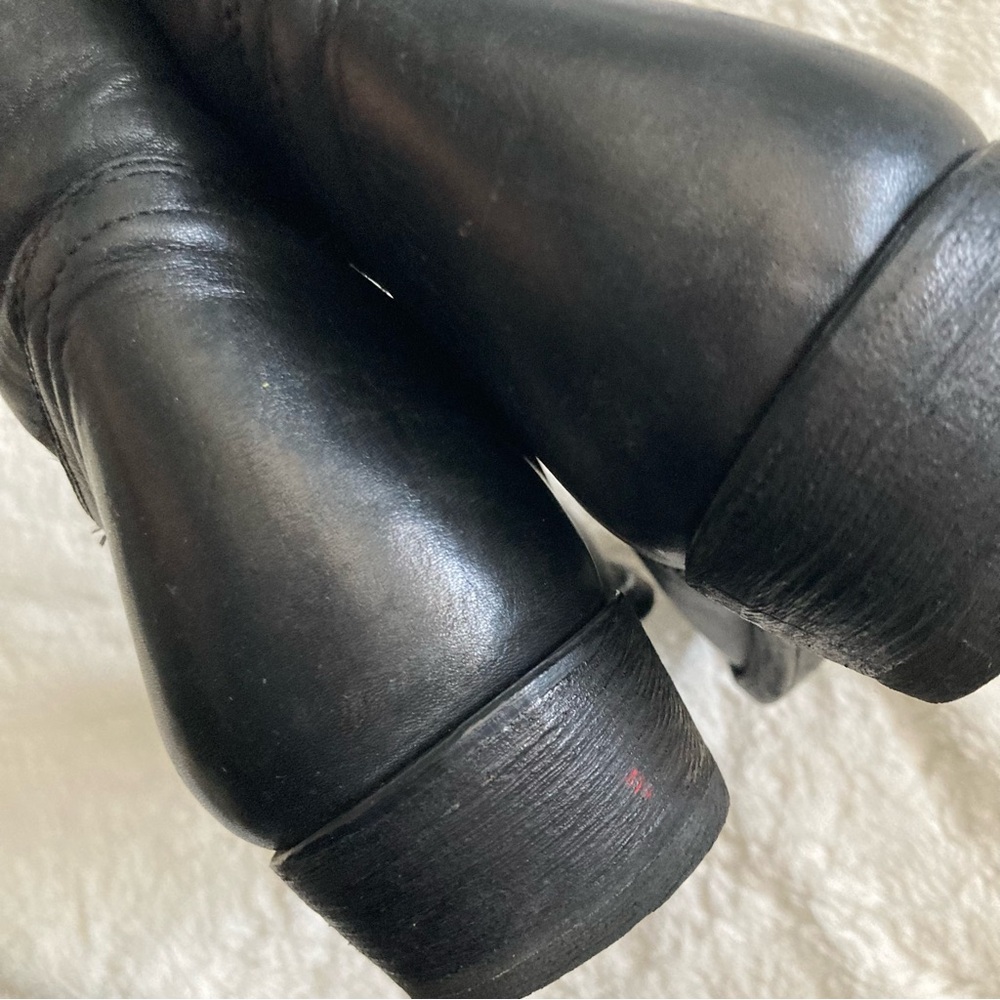 Frye Black Leather Ankle Boots Booties - Picture 9 of 13